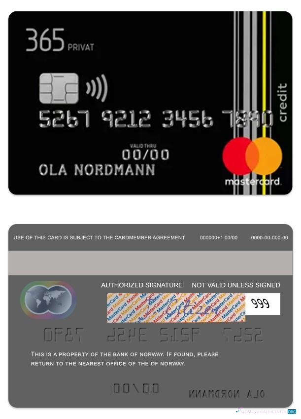 Download Norway Bank of Norway petrol mastercard Photoshop template